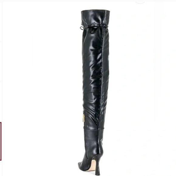 Good American Carla Over the Knee Boot NIB NEW Black - Picture 4 of 14